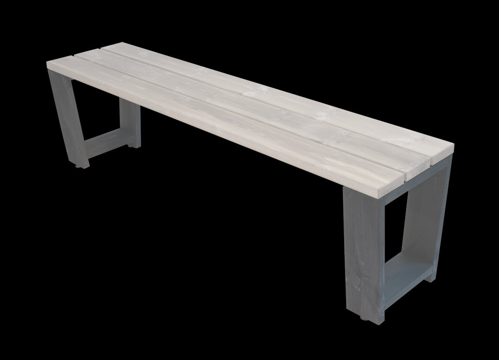 Puutarhapenkki EcoFurn Jussi 160 cm, harmaa