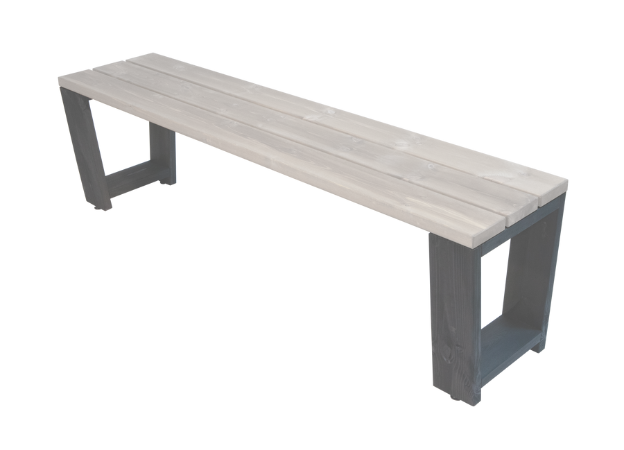 Puutarhapenkki EcoFurn Jussi 160 cm, harmaa