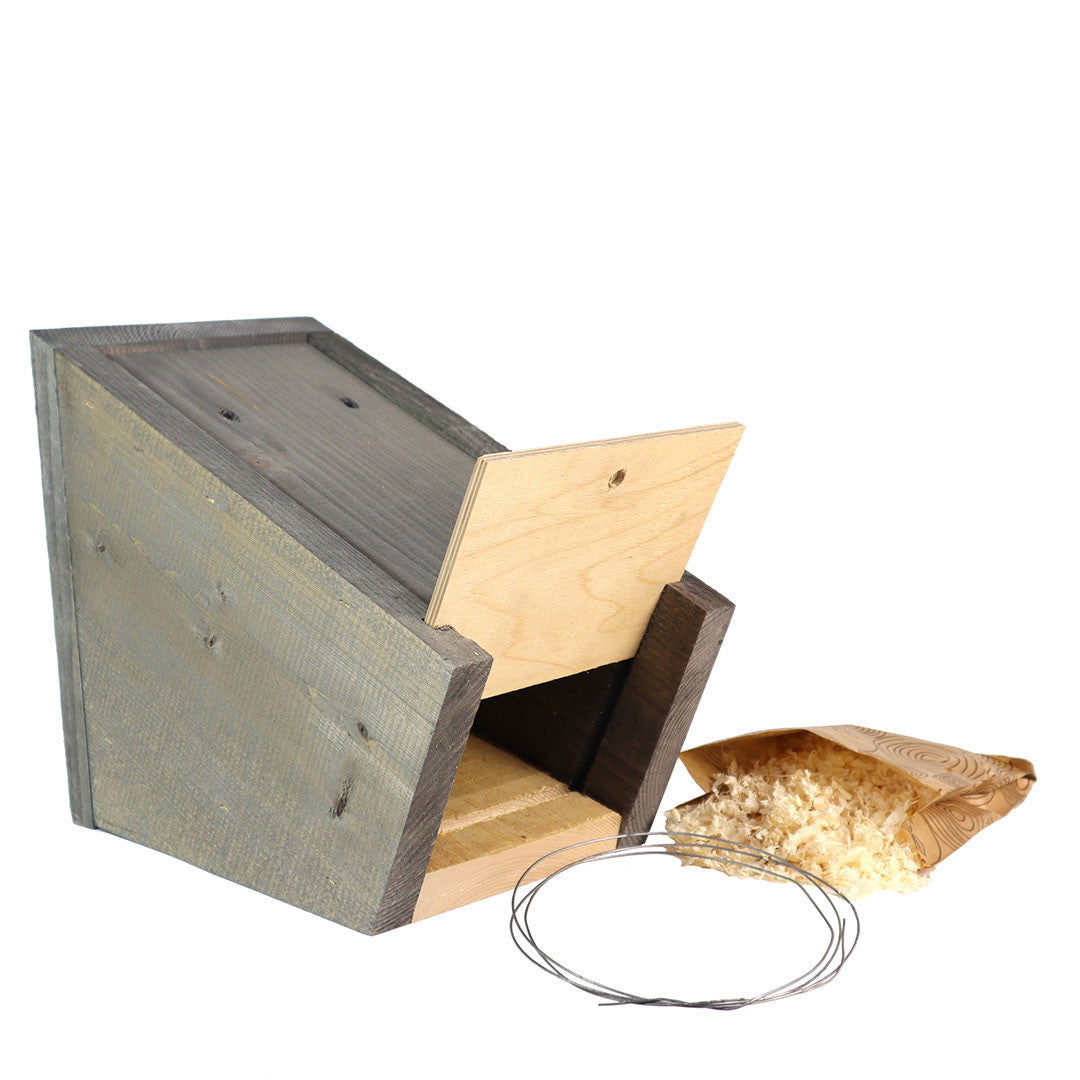 2 kpl EcoFurn vihreä linnunpönttö + hyönteishotelli, harmaa