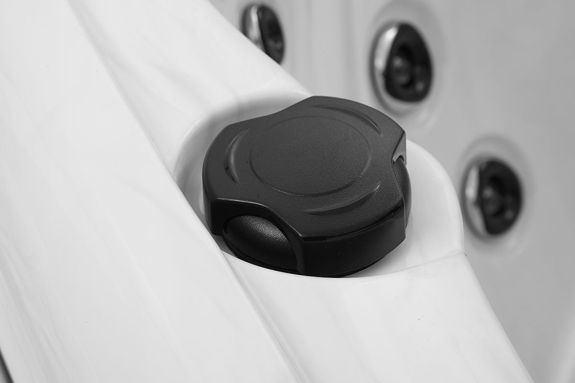 PREMIUM Utomhusbubbelbad för 6 personer, 34 munstycken, Grå WIFI Balboa