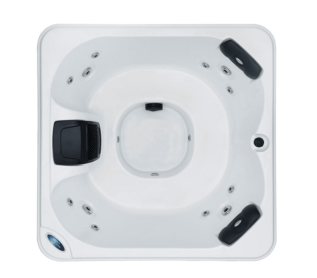 Pohjola Spa Ulkoporeallas 160 x 160cm, 4 hlöä, 12 Suutinta, Harmaa WIFI Balboa