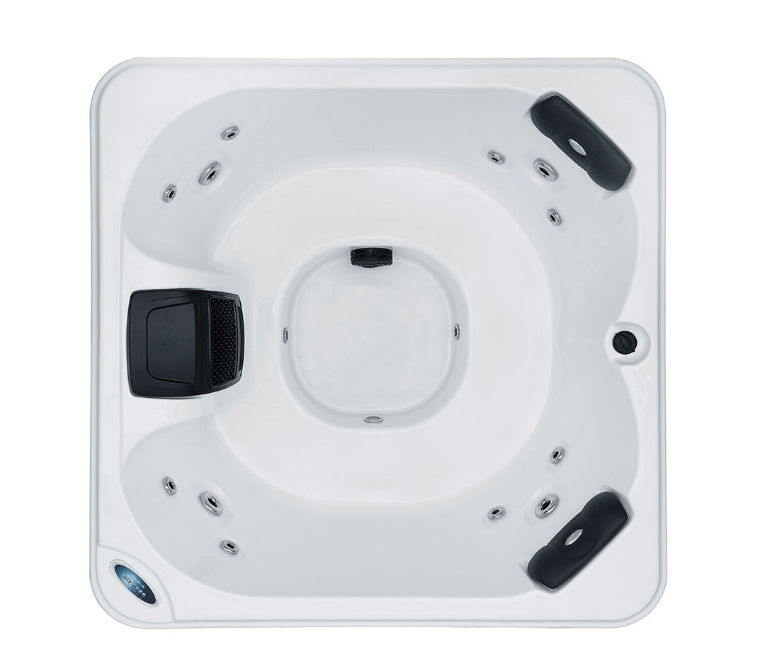 Pohjola Spa Ulkoporeallas 160 x 160cm, 4 hlöä, 12 Suutinta, Harmaa WIFI Balboa