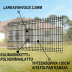 FORNORTH AITAELEMENTTI 103x250cm, MUSTA