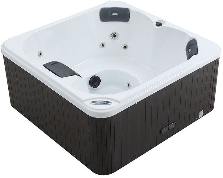 Pohjola Spa Ulkoporeallas 160 x 160cm, 4 hlöä, 12 Suutinta, Harmaa WIFI Balboa