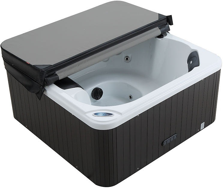 Pohjola Spa Ulkoporeallas 160 x 160cm, 4 hlöä, 12 Suutinta, Harmaa WIFI Balboa