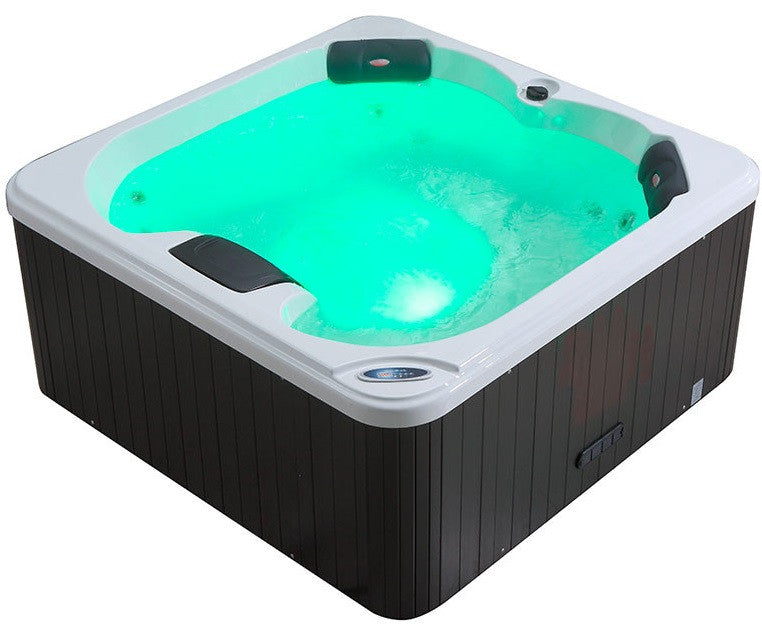 Pohjola Spa Ulkoporeallas 160 x 160cm, 4 hlöä, 12 Suutinta, Harmaa WIFI Balboa