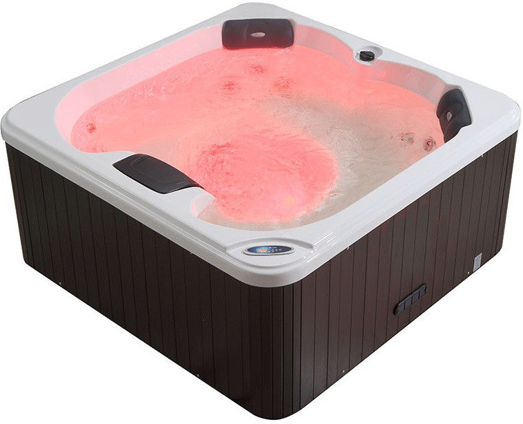 Pohjola Spa Ulkoporeallas 160 x 160cm, 4 hlöä, 12 Suutinta, Harmaa WIFI Balboa