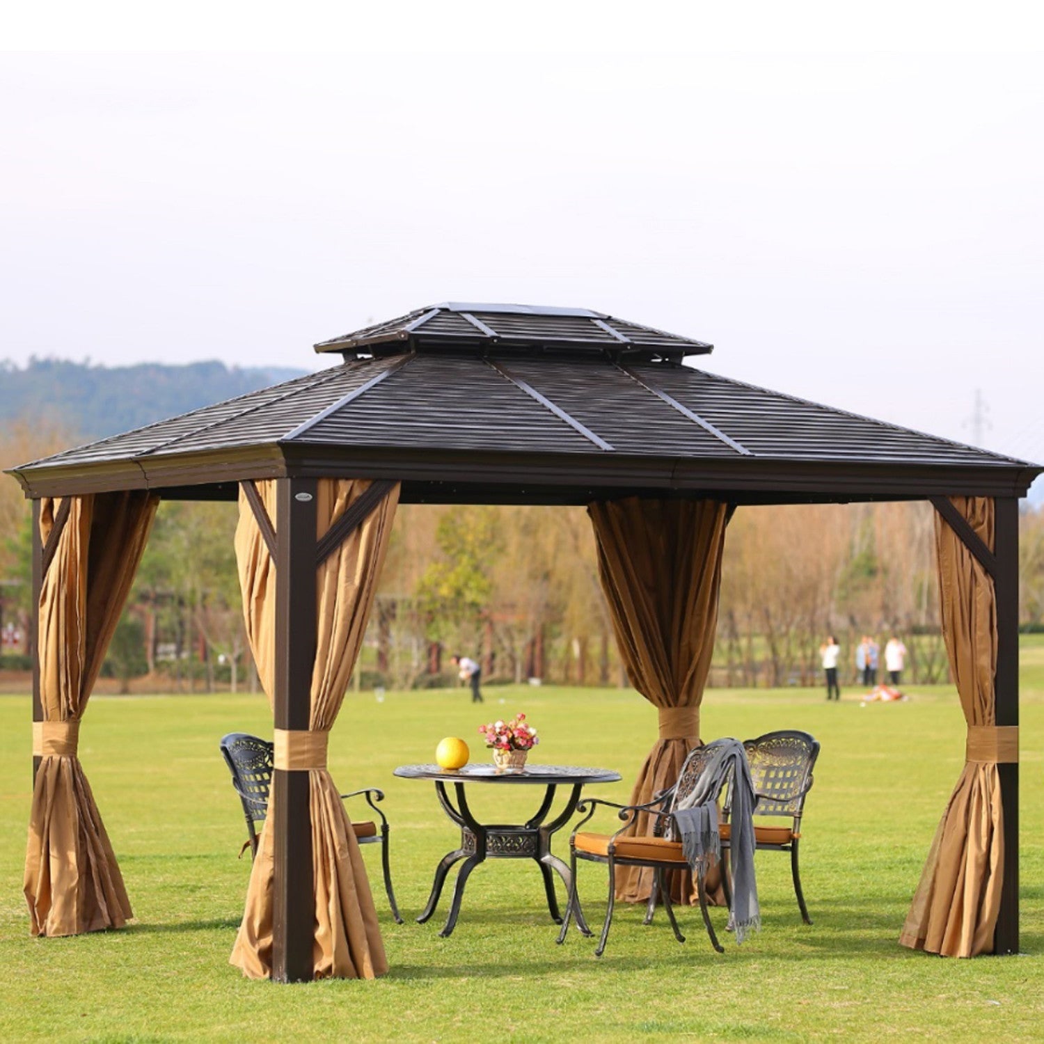 Paviljonki SUNSET 3 x 4 m K2/2,7m, ruskea