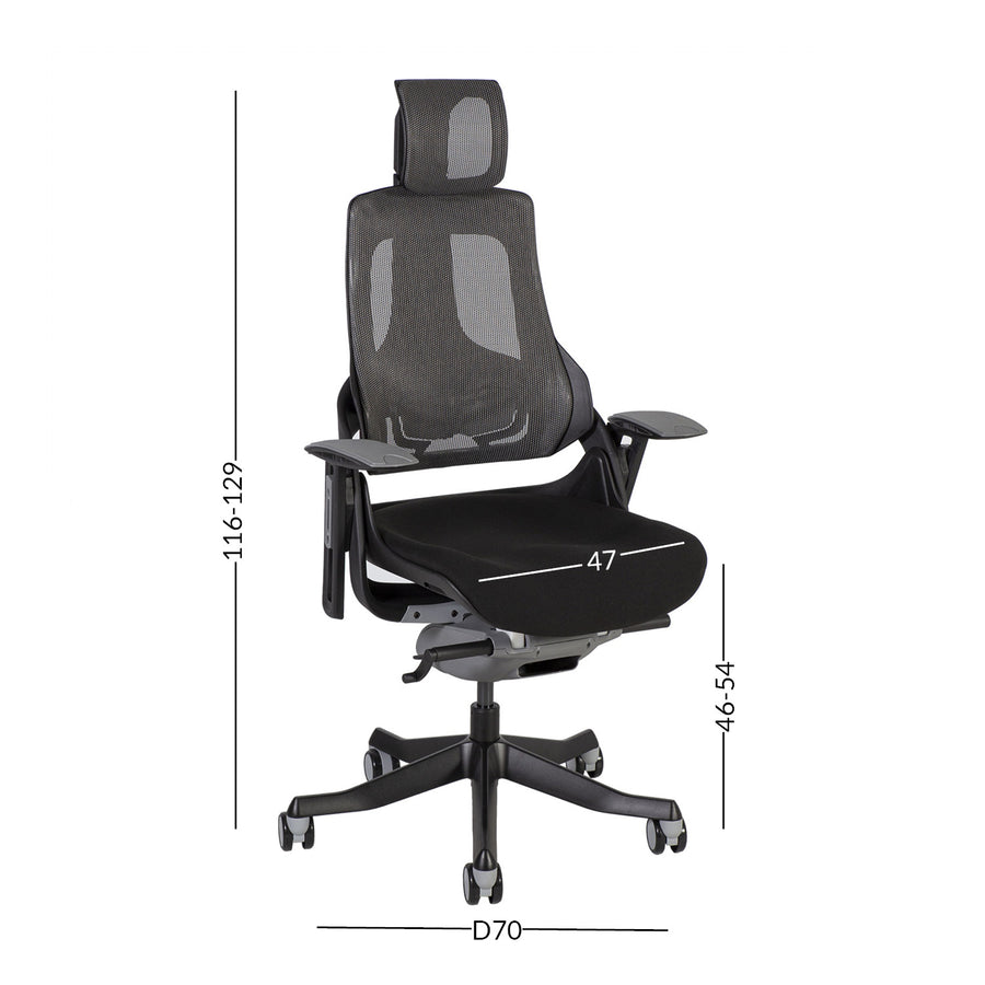 WAU 2 työtuoli – ergonominen toimistotuoli niskatuella
