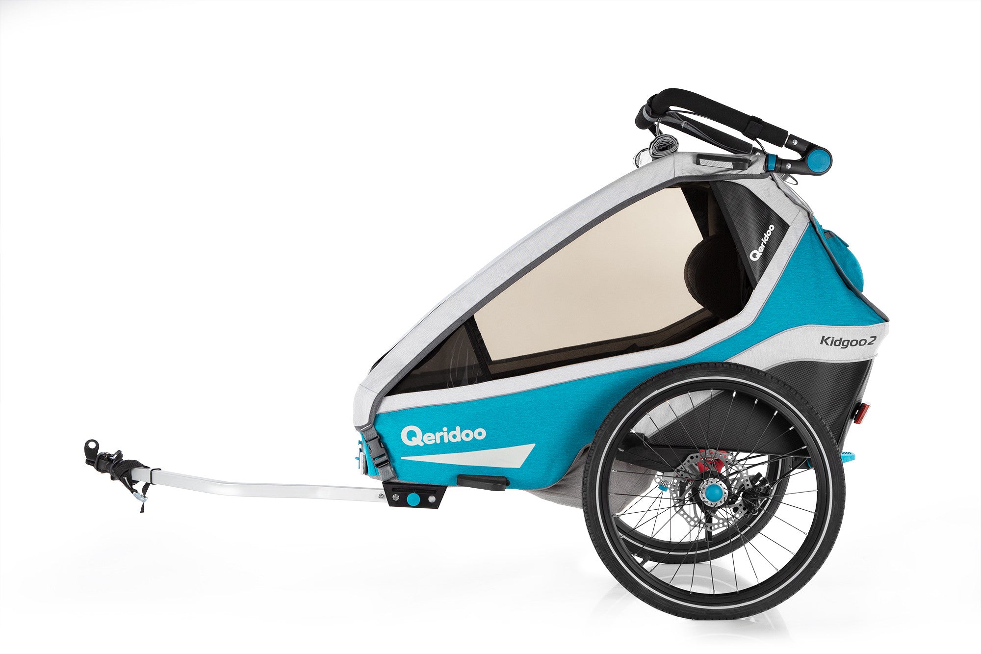 Qeridoo KidGoo2 Sport polkupyörän peräkärry 2020, sininen