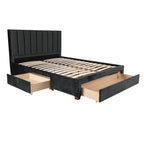 Sänky GRACE 160x200 cm, tummanharmaa