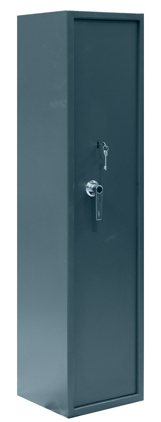 Vapenskåp för 5 vapen – EN 14450, 146 x 35 x 35 cm, låsbart ammunfack