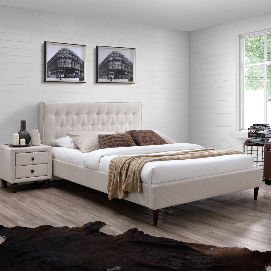 Vuode EMILIA 160x200cm, beige