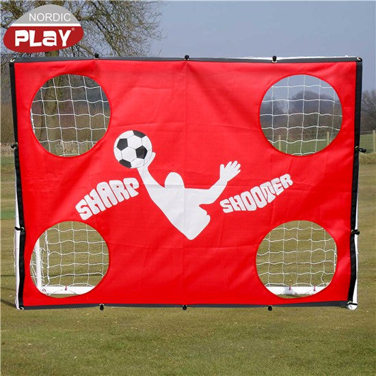 Fotbollsmål, 100x130x76 cm, med precisionsvägg