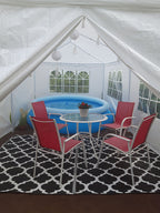 POHJOLA GARDEN Juhlateltta / Paviljonki irrotettavilla sivuilla 3x6m PE, Valkoinen