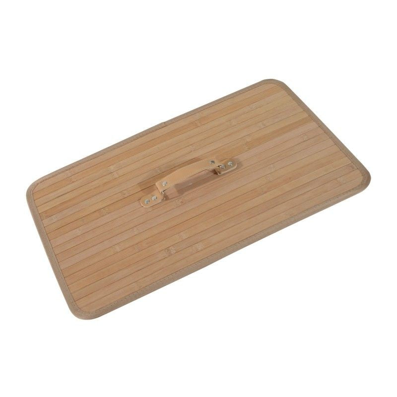 Tvättkorg med lock Handtag, bambu Naturlig 100L 52 x 32 x 63 cm