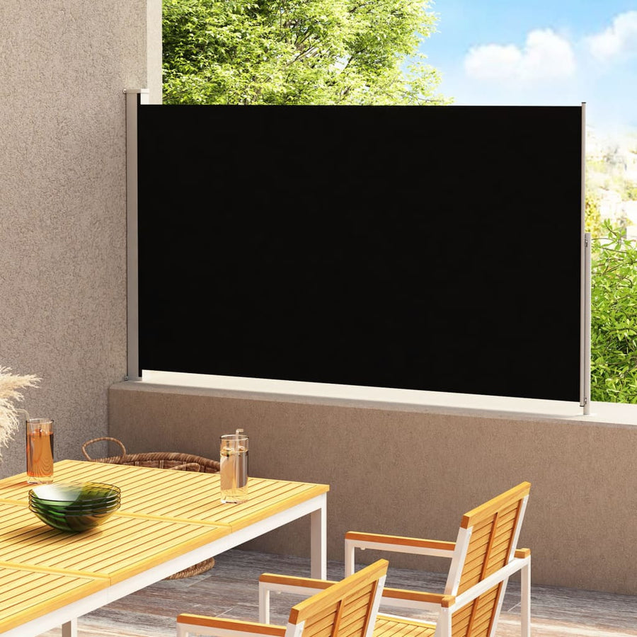 Utdragbar sidomarkis för uteplats 220x300 cm svart