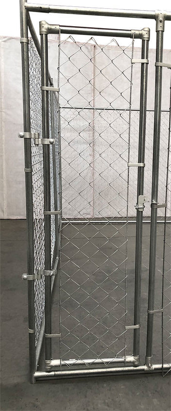 Koiratarha 396 x 396 x 182 cm – galvanoitu teräs, lukittava ovi, 60 x 60 mm verkko