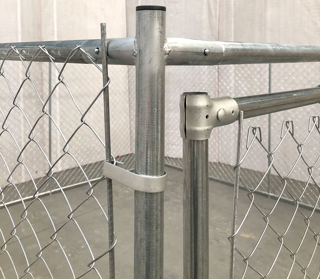 POHJOLAN LEMMIKKITARVIKE Koiratarha 4 x 4 x 1,82m, korkea koira-aitaus, galvanoitu teräs