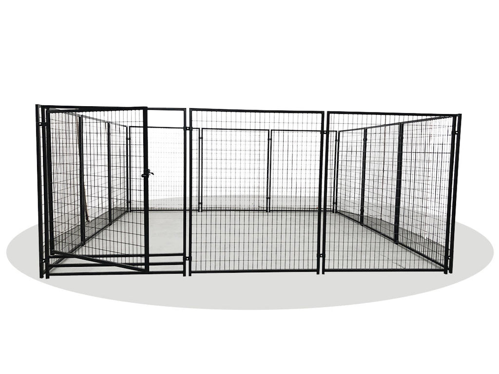 POHJOLAN LEMMIKKITARVIKE Koiratarha / Koira-Aitaus Elementti 4,5 x 4,5 x 1,82m / 20m2 Musta