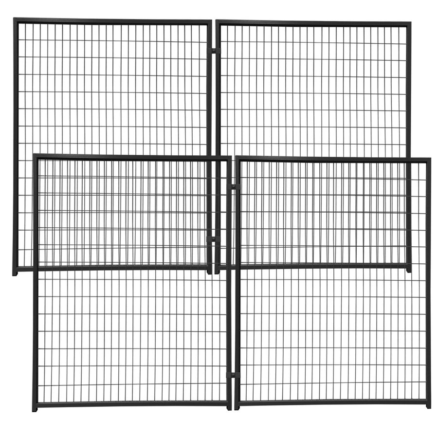Koiratarhan elementti 152 x 182 cm – 4 kpl, galvanoitu teräs, musta
