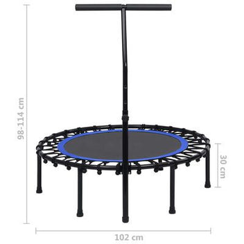 Fitnessstudsmatta med handtag 102 cm
