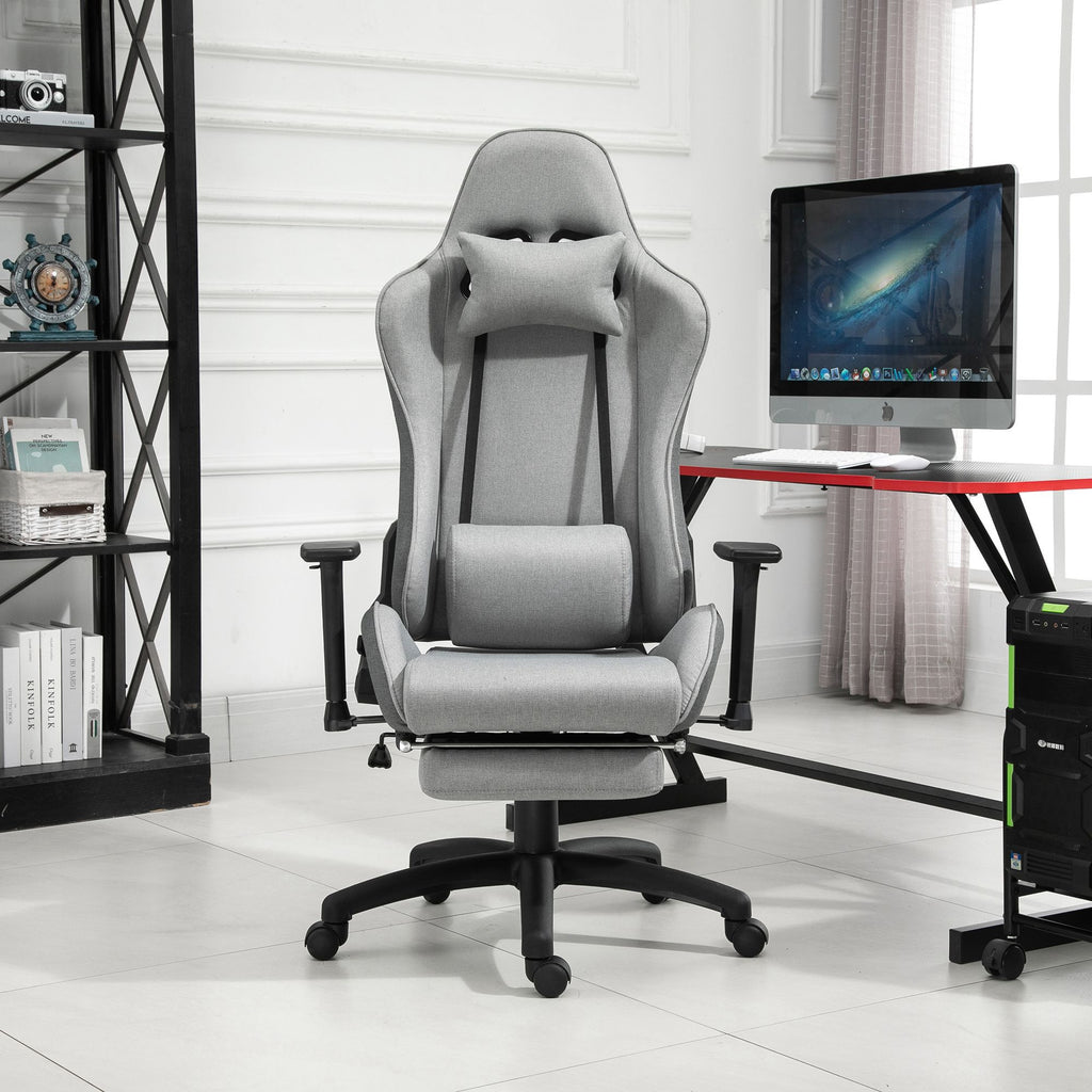 Ergonominen pelituoli, harmaa