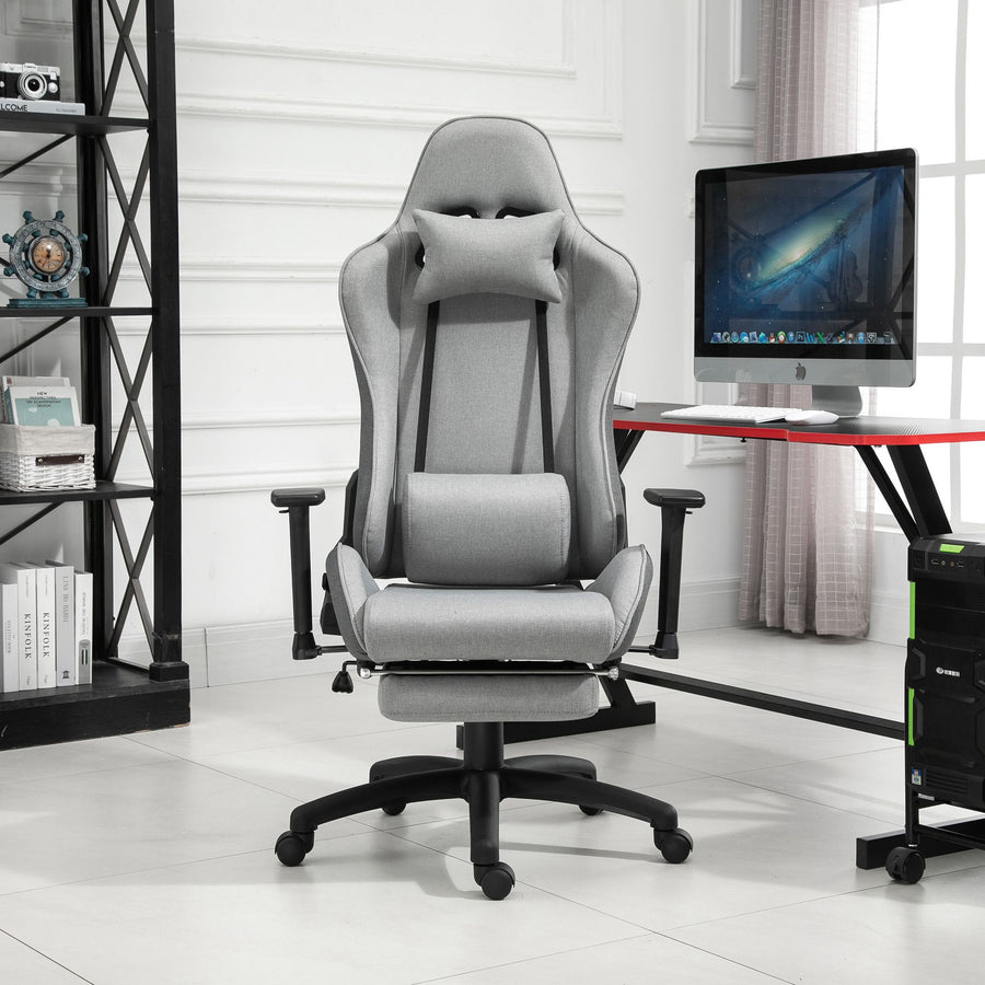Ergonominen pelituoli, harmaa