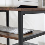 Tietokonepöytä mustaruskea 135 cm x 90 cm x 79 cm