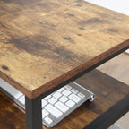 Tietokonepöytä mustaruskea 135 cm x 90 cm x 79 cm