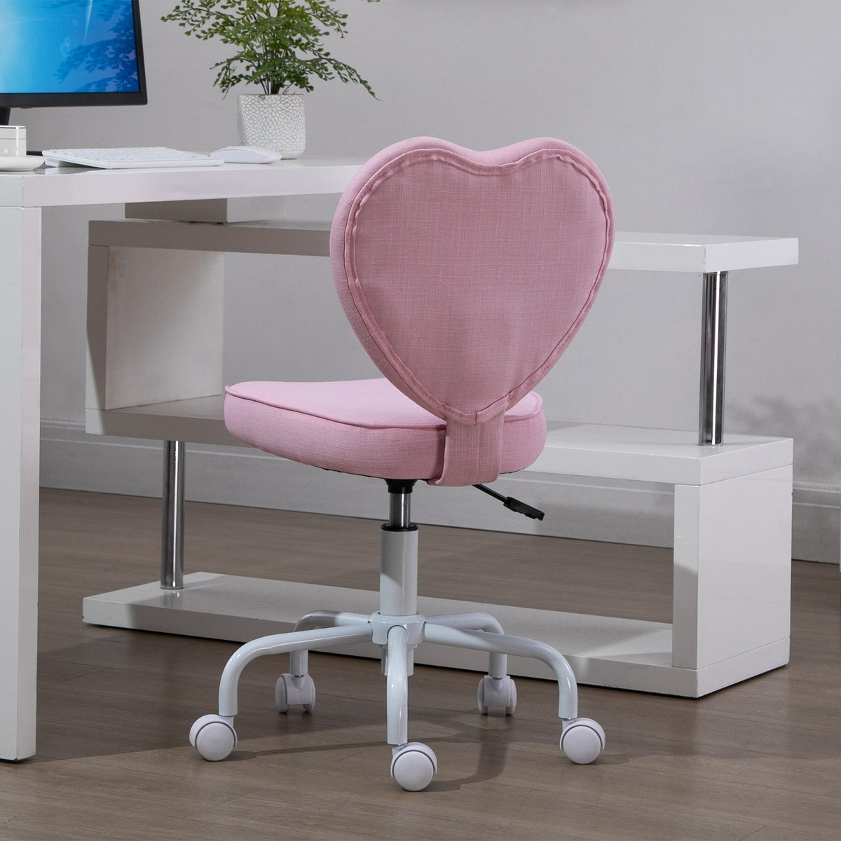 Datorstol med hjärtdesign