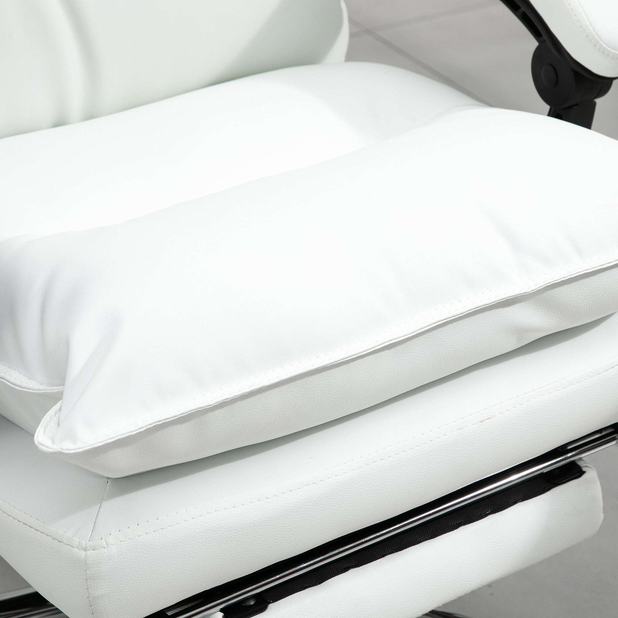 Työpöytätuoli jalkatuella, korkea selkänoja, Valkoinen