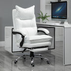 Työpöytätuoli jalkatuella, korkea selkänoja, Valkoinen