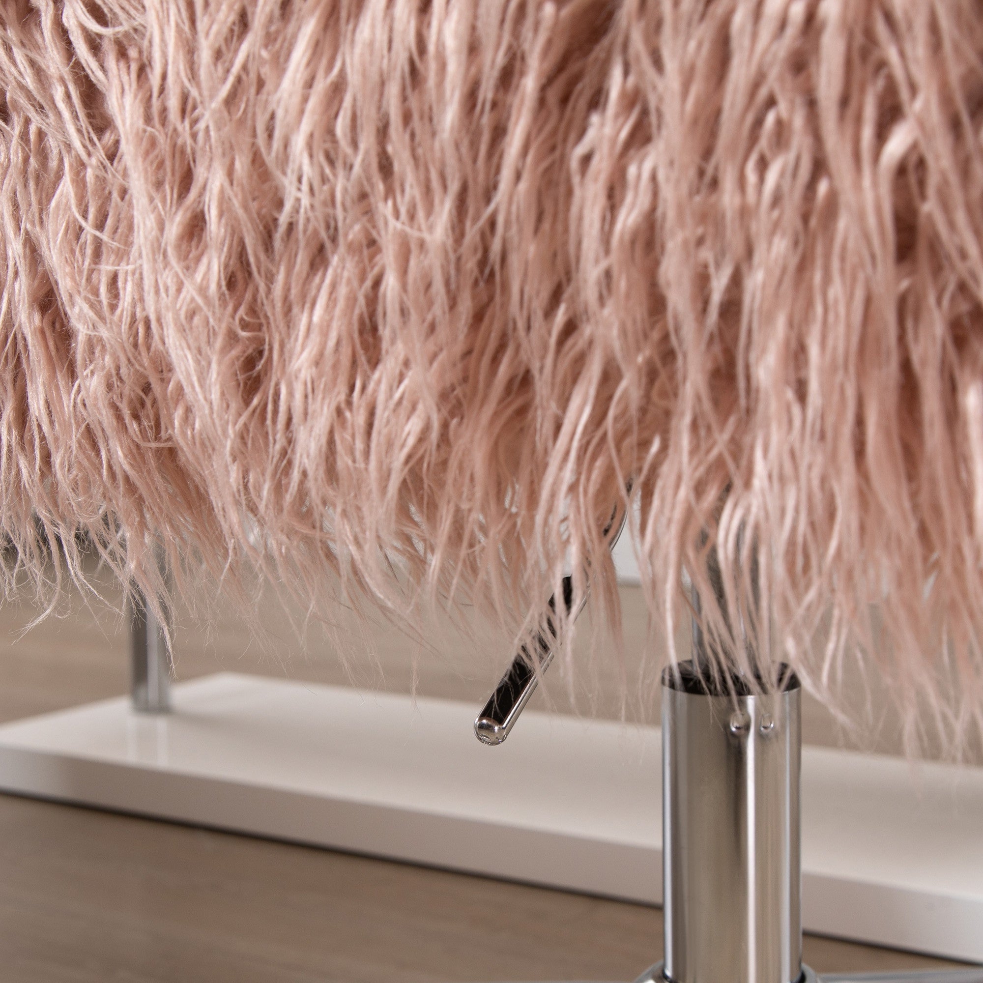 Tekoturkis tuoli, vaaleanpunainen