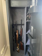 POHJOLAN URHEILUTARVIKE Asekaappi 7+3 Aseelle EN 14450, 159x60x50cm, Harmaa