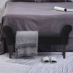 Pehmustettu penkki, musta