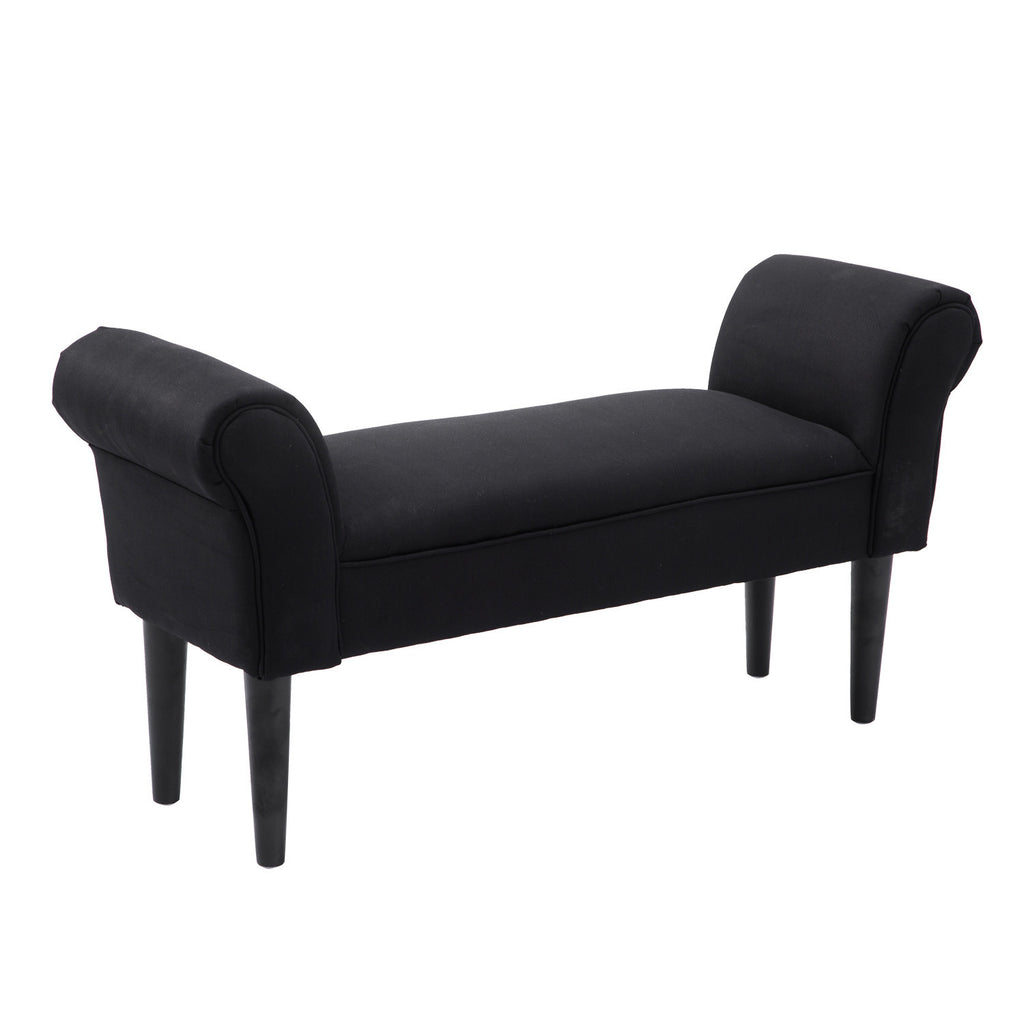 Pehmustettu penkki, musta