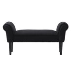 Pehmustettu penkki, musta