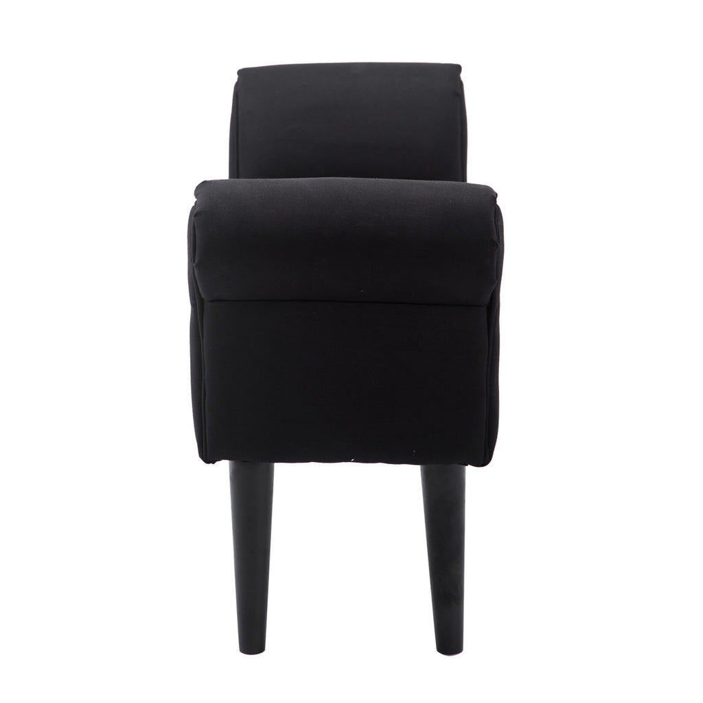 Pehmustettu penkki, musta