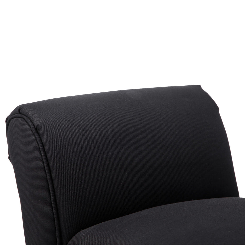 Pehmustettu penkki, musta