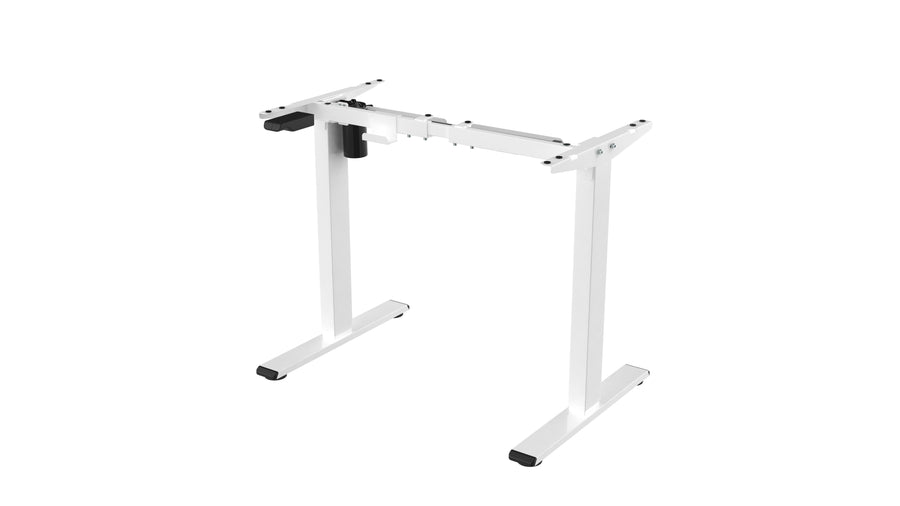 Sähköpöydän runko 71–121 cm – 70 kg, 100–160 cm pöytälevyyn, valkoinen