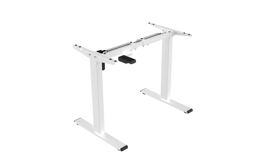 Sähköpöydän runko 71–121 cm – 70 kg, 100–160 cm pöytälevyyn, valkoinen