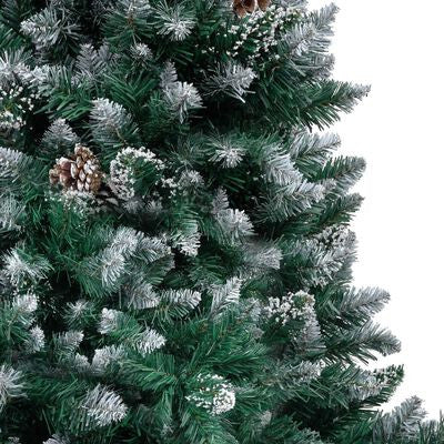 Tekojoulukuusi kävyillä ja lumella 150cm