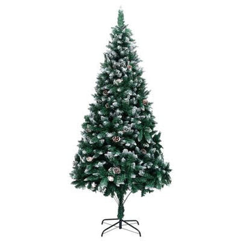 Tekojoulukuusi kävyillä ja lumella 210cm