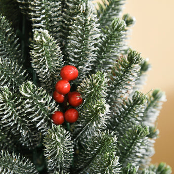 Pöytäjoulukuusi 47 cm (vihreä/valkoinen)