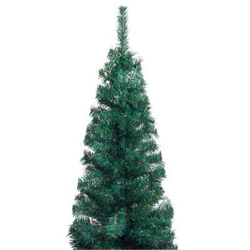 Kapea tekojoulukuusi jalustalla vihreä 210cm