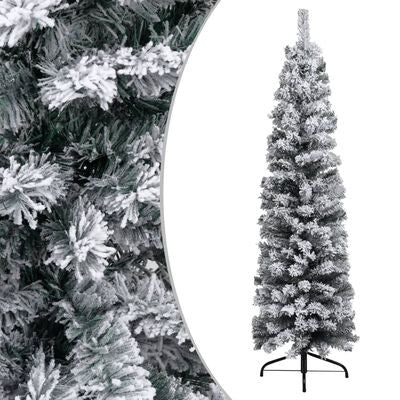 Smal konstgjord julgran med snöspray, grön, 120 cm