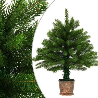Tekojoulukuusi LED-valoilla ja palloilla vihreä 65cm