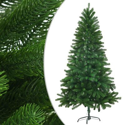 Tekojoulukuusi LED-valoilla ja palloilla vihreä 150cm