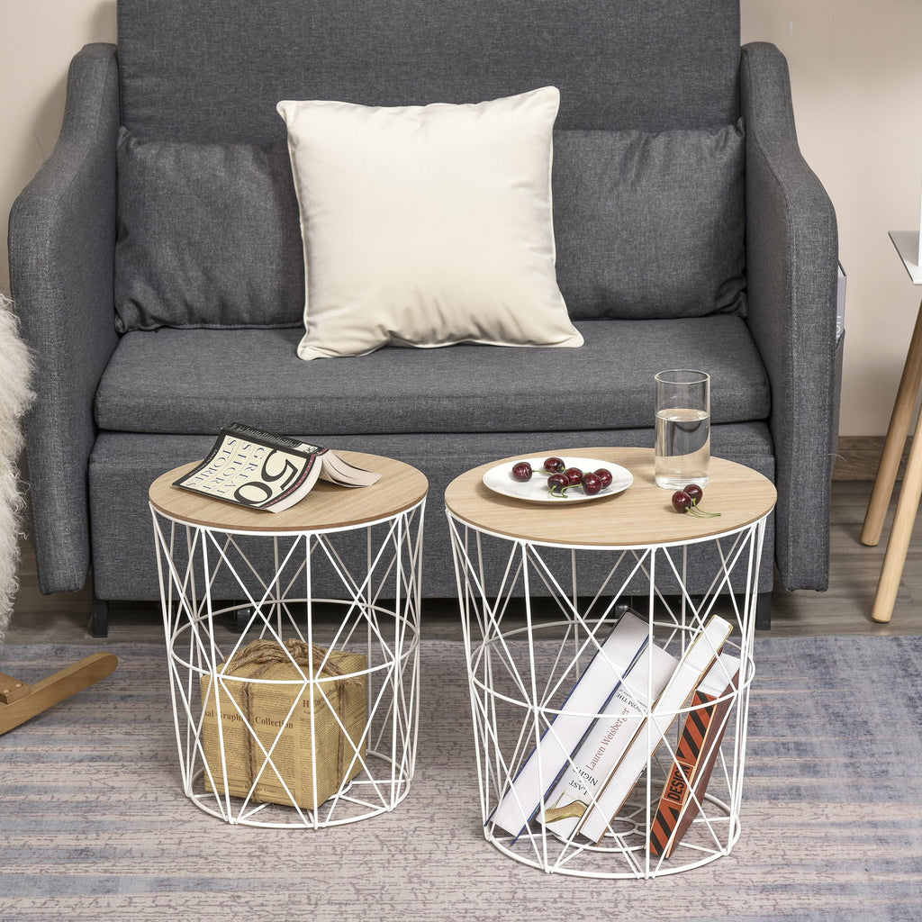 2 sivupöytää, 40 x 45 cm